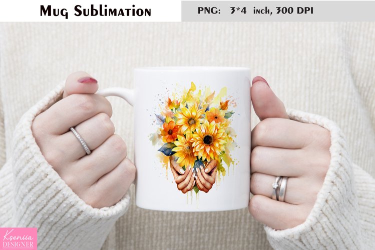 Watercolor Sunflower Clipart Image 9