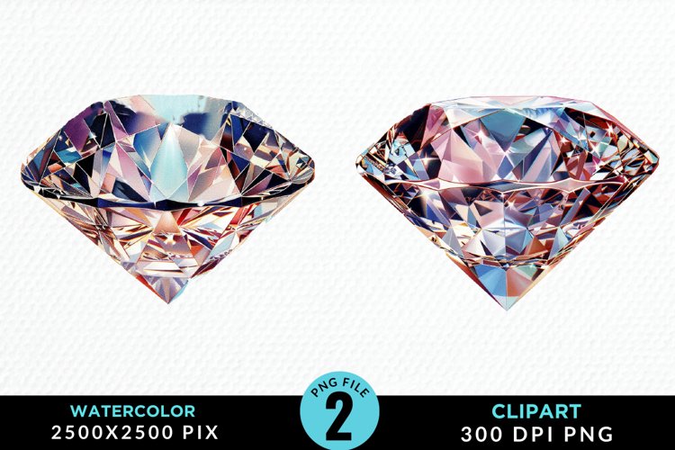 Watercolor Diamond Sublimation PNG Clipart