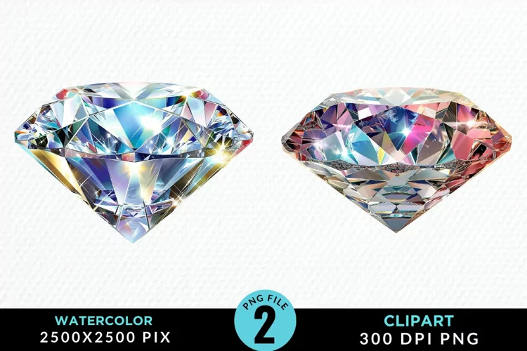 Watercolor Diamond Sublimation PNG Clipart