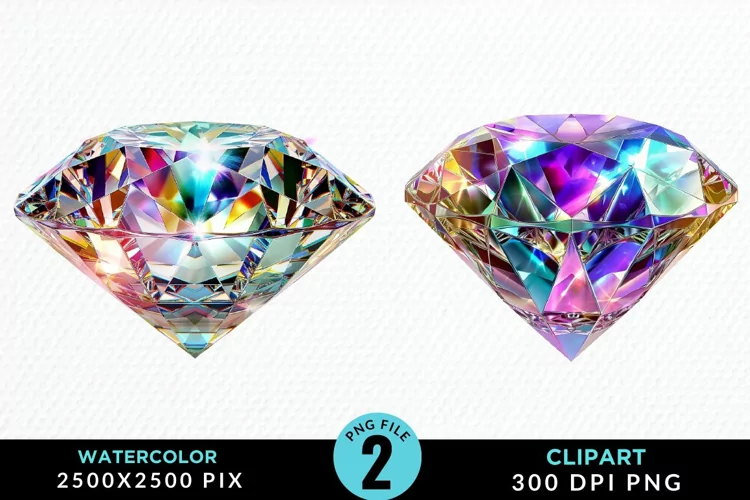 Watercolor Diamond Sublimation PNG Clipart