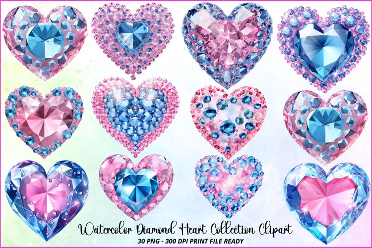 Diamond Clipart,Diamond Heart Png,Wedding Clipart,Watercolor Wedding,Valentine Clipart,Valentines Clipart,Valentine Diamond,Valentine Ephemera,Watercolor Valentine,Valentines Png,Romantic Clipart,Valentine Png Design,Valentines Day,Canvas & Surfaces,Stenc