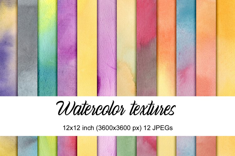 digital papers with watercolor texture