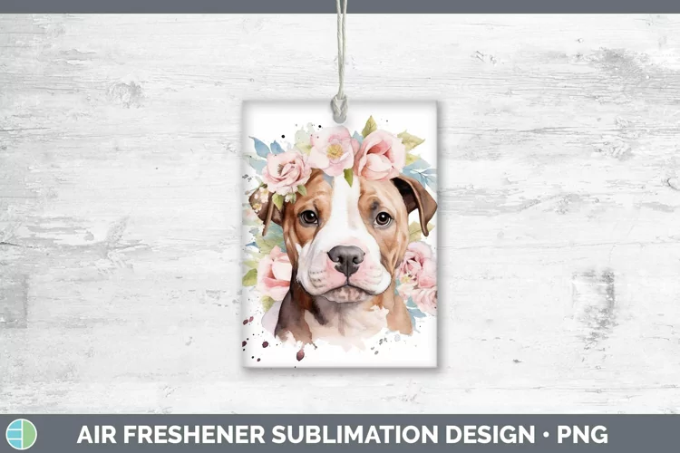 Watercolor Dog American Staffordshire Air Freshener Sublimat
