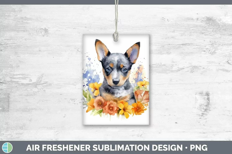 Watercolor Dog Australian Cattle Dog Air Freshener Sublimati