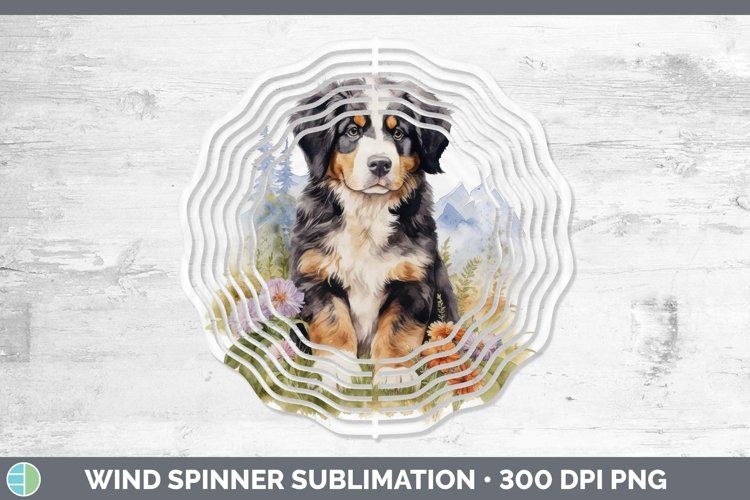 GorgeousWatercolor Dog Wind Spinner design.