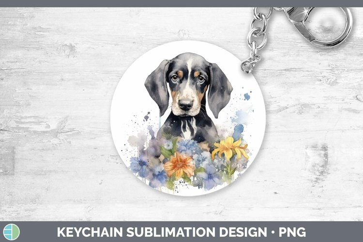 GorgeousWatercolor Dog Keychain design.