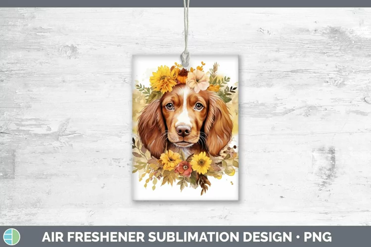 Watercolor Dog Irish Setter Air Freshener Sublimation Car Fr