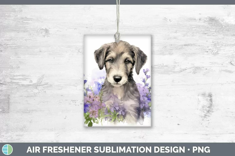 Watercolor Dog Irish Wolfhound Air Freshener Sublimation Ca