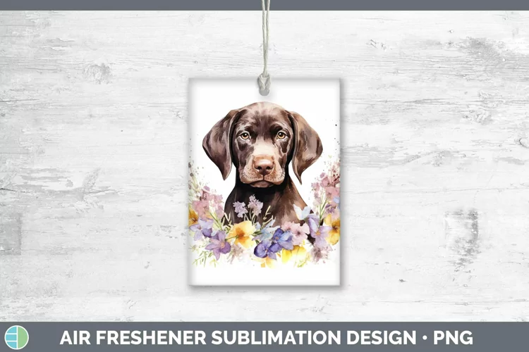 Watercolor Dog Shorthaired Pointer Air Freshener Sublimation