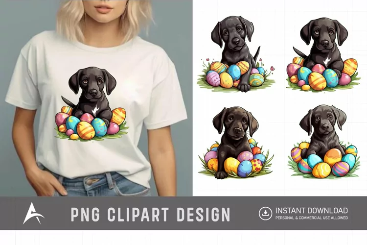 Watercolor Dogs Easter Clipart