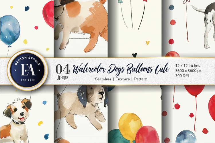 Hand-Painted Watercolor Digital Digital Paper | Seamless Art