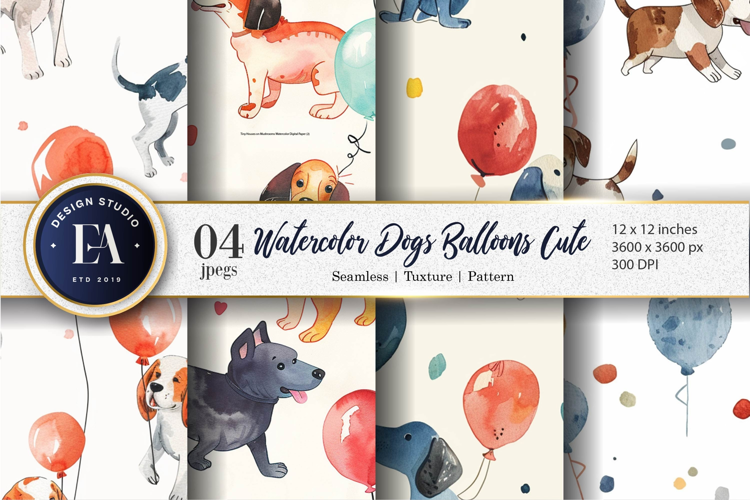 Hand-Painted Watercolor Digital Digital Paper | Seamless Art