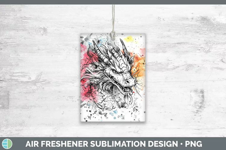 Watercolor Dragon Air Freshener Sublimation Car Freshener De