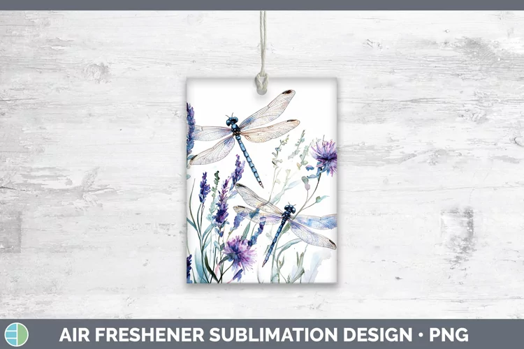 Watercolor Dragonfly Air Freshener Sublimation Car Freshener