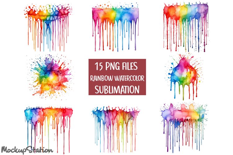 Watercolor Rainbow Clipart Image 15