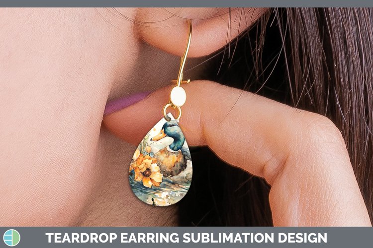 GorgeousWatercolor Teardrop Earrings design.