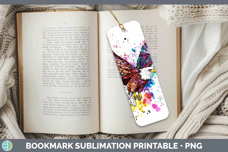 Watercolor Eagle Bookmark Sublimation Printable Designs