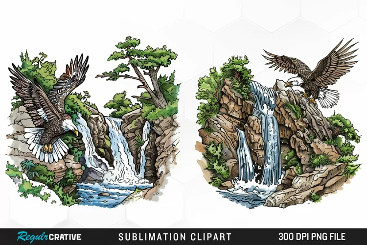 Watercolor Eagle Illustration PNG Clipart