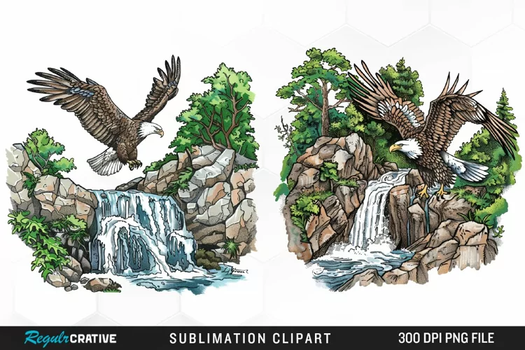 Watercolor Eagle Illustration PNG Clipart