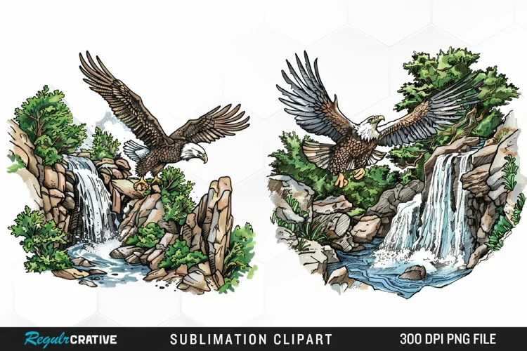 Watercolor Eagle Illustration PNG Clipart