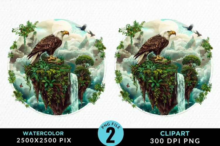Watercolor Eagles Exquisite Clipart