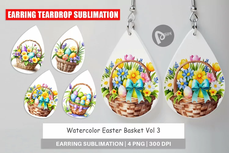 Earring Teardrop Easter Basket