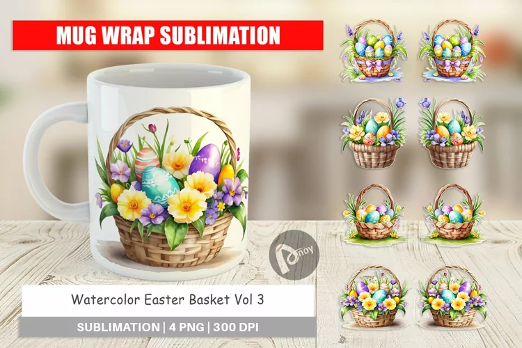 Mug sublimation Easter Basket