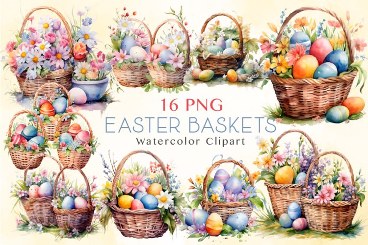 Watercolor Easter Eggs Clipart Image 21