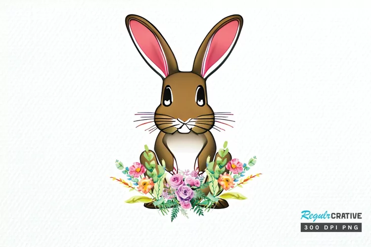 Watercolor Easter Bunny with Glasses Bunny PNG Clipart