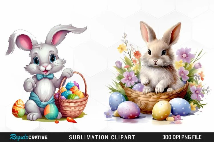 Watercolor Easter Artwork Clipart