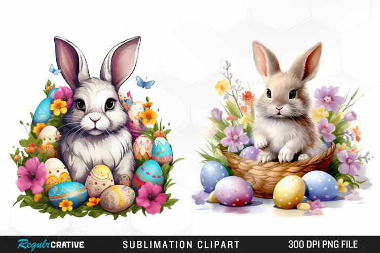 Watercolor Easter Artwork Clipart