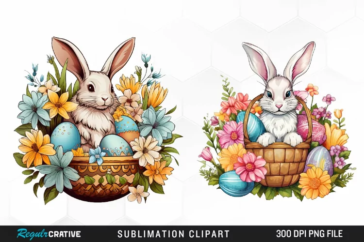 Watercolor Easter Artwork Clipart