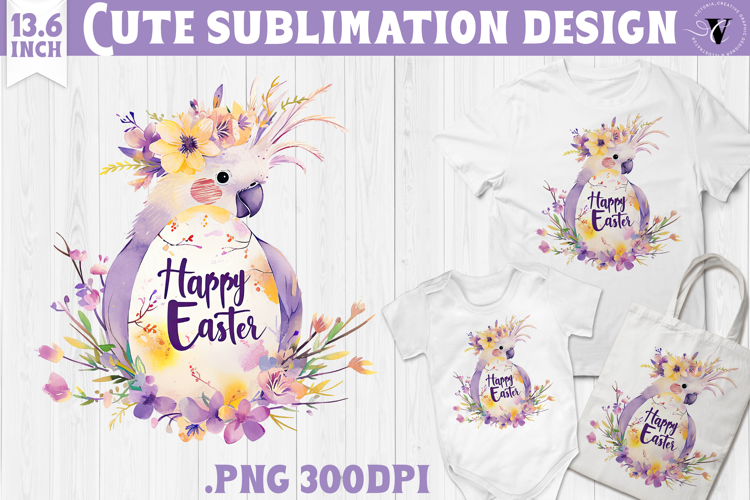 Watercolor Parrot | Easter clipart | Happy Easter