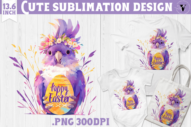 Watercolor Parrot | Easter clipart | Happy Easter