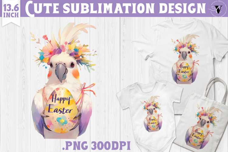 Watercolor Parrot | Easter clipart | Happy Easter