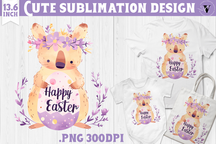 Watercolor Quokka | Easter clipart | Happy Easter