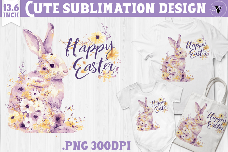 Watercolor Bunny | Easter clipart | Happy Easter