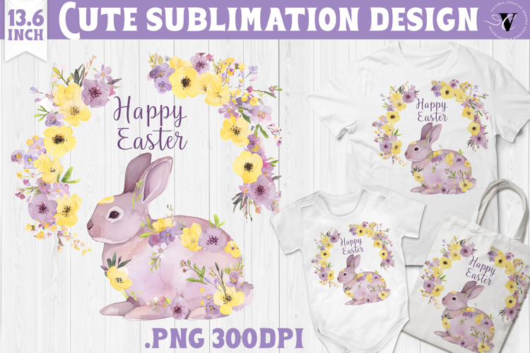 Watercolor Bunny | Easter clipart | Happy Easter