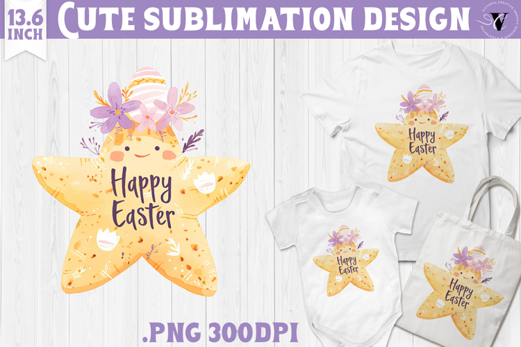 Watercolor Starfish | Easter clipart | Happy Easter