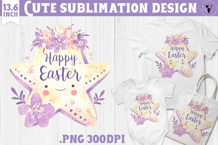 Watercolor Starfish | Easter clipart | Happy Easter