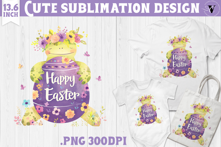 Watercolor Turtle | Easter clipart | Happy Easter