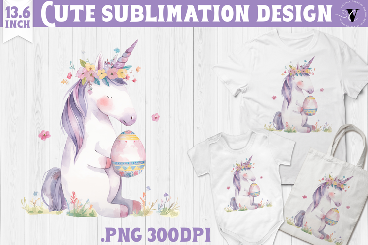 Watercolor Unicorn | Easter clipart | Happy Easter