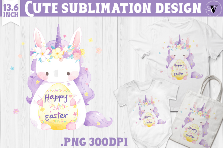Watercolor Unicorn | Easter clipart | Happy Easter