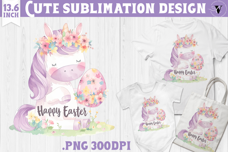 Watercolor Unicorn | Easter clipart | Happy Easter