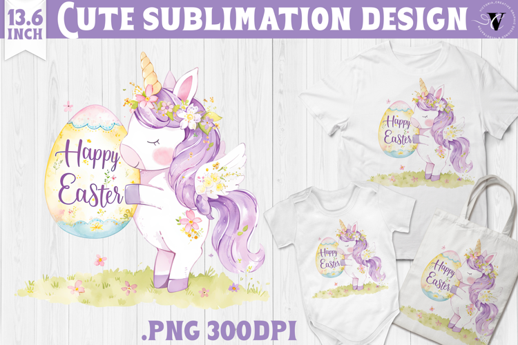 Watercolor Unicorn | Easter clipart | Happy Easter