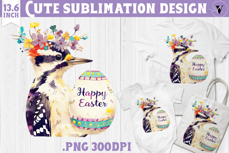 Watercolor Woodpecker | Easter clipart | Happy Easter