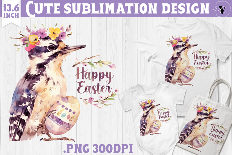 Watercolor Woodpecker | Easter clipart | Happy Easter