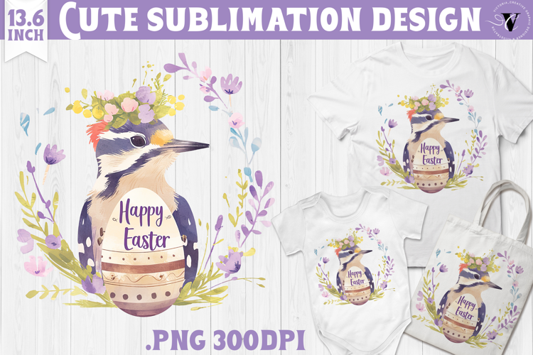 Watercolor Woodpecker | Easter clipart | Happy Easter