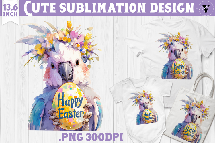 Watercolor Parrot | Easter clipart | Happy Easter