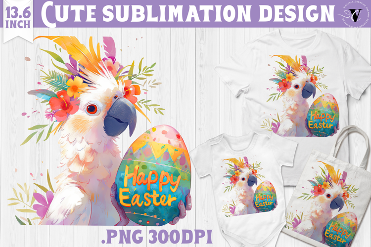Watercolor Parrot | Easter clipart | Happy Easter